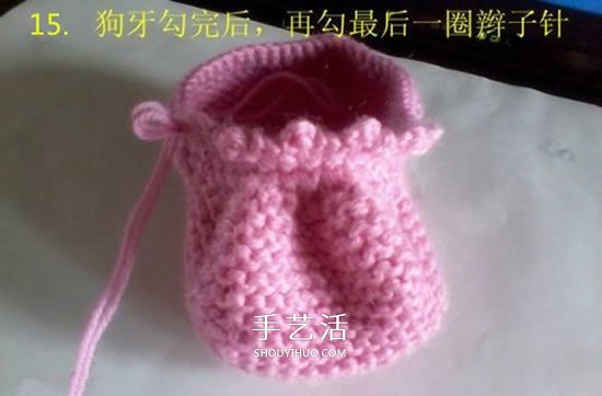 怎么用棒针编织婴儿鞋 手工可爱宝宝鞋的织法(图13)