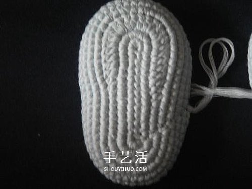 宝宝保暖毛线鞋的编法 手工编织婴儿鞋图解(图21)