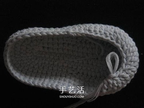 宝宝保暖毛线鞋的编法 手工编织婴儿鞋图解(图24)