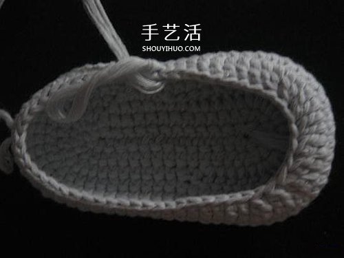 宝宝保暖毛线鞋的编法 手工编织婴儿鞋图解(图27)
