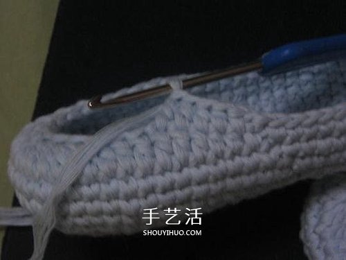 宝宝保暖毛线鞋的编法 手工编织婴儿鞋图解(图28)