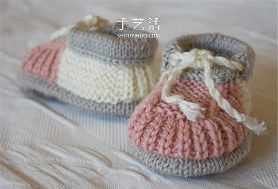 素雅的婴儿鞋编织图解 暖暖的保护好宝宝脚丫(图12)