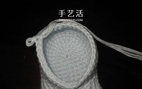 宝宝保暖毛线鞋的编法 手工编织婴儿鞋图解(图39)