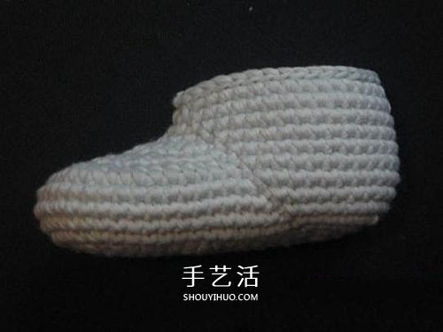 宝宝保暖毛线鞋的编法 手工编织婴儿鞋图解(图42)