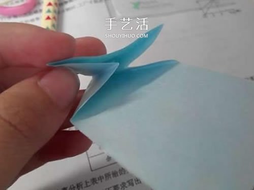 爱心钻石戒指的折法步骤图 还能折可爱情侣款(图2)