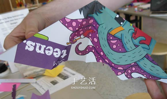 简单纸伞的制作方法图解 可以打开收起!(图6) 简单纸伞的制作方法图解 可以打开收起!(图6)