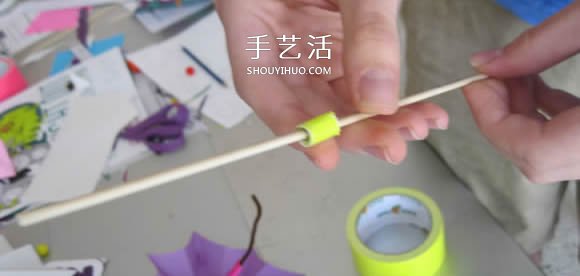 简单纸伞的制作方法图解 可以打开收起!(图9) 简单纸伞的制作方法图解 可以打开收起!(图9)