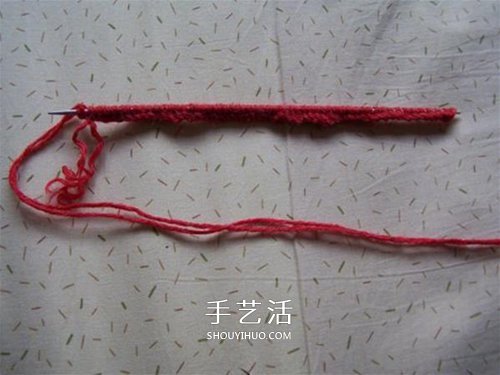 用棒针平针手工编织保暖拖鞋的方法图解(图5) 用棒针平针手工编织保暖拖鞋的方法图解(图5)