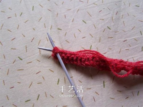 用棒针平针手工编织保暖拖鞋的方法图解(图7) 用棒针平针手工编织保暖拖鞋的方法图解(图7)