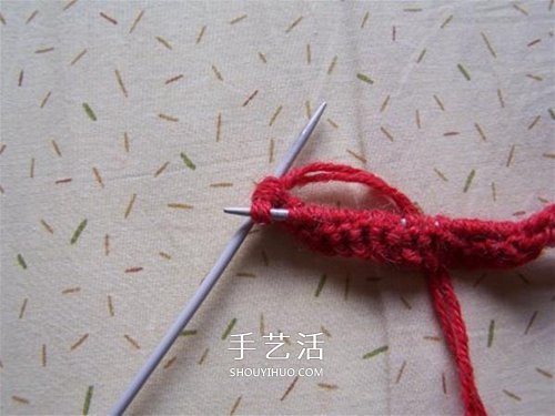 用棒针平针手工编织保暖拖鞋的方法图解(图8) 用棒针平针手工编织保暖拖鞋的方法图解(图8)