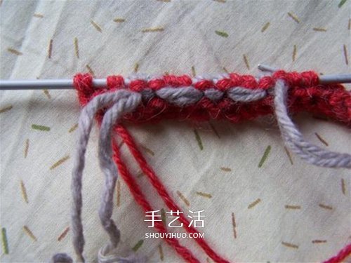 用棒针平针手工编织保暖拖鞋的方法图解(图11) 用棒针平针手工编织保暖拖鞋的方法图解(图11)
