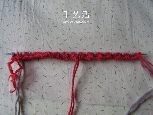 用棒针平针手工编织保暖拖鞋的方法图解(图13) 用棒针平针手工编织保暖拖鞋的方法图解(图13)