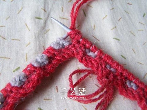 用棒针平针手工编织保暖拖鞋的方法图解(图17) 用棒针平针手工编织保暖拖鞋的方法图解(图17)