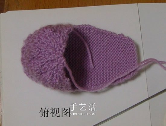 高鞋筒宝宝鞋子的织法 棒针编织婴儿保暖毛线鞋(图26) 高鞋筒宝宝鞋子的织法 棒针编织婴儿保暖毛线鞋(图26)