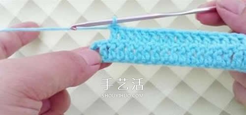 冬天看电视时保护脚 手工钩针编织保暖袜教程(图9)