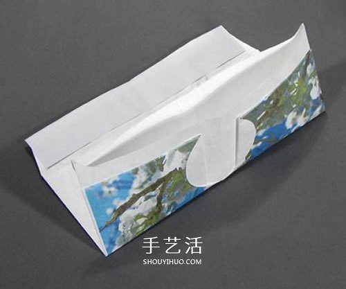 折纸皮夹钱包的教程 带卡包功能纸钱包的折法(图9)