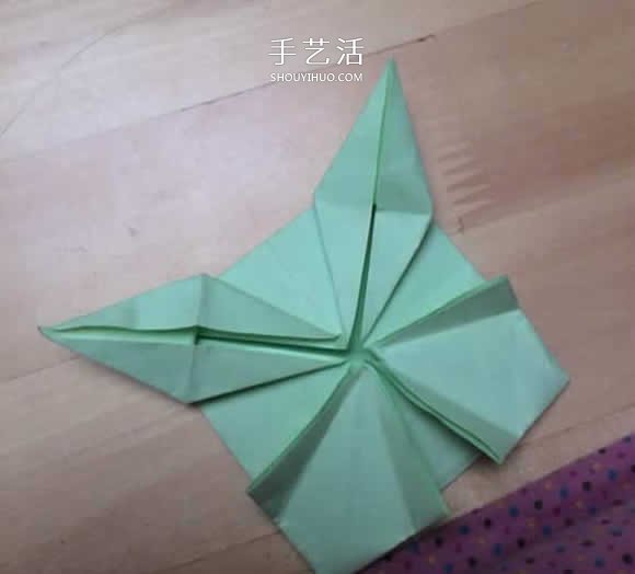 旋转纸陀螺怎么折图解 简单花型陀螺折纸教程(图15) 旋转纸陀螺怎么折图解 简单花型陀螺折纸教程(图15)