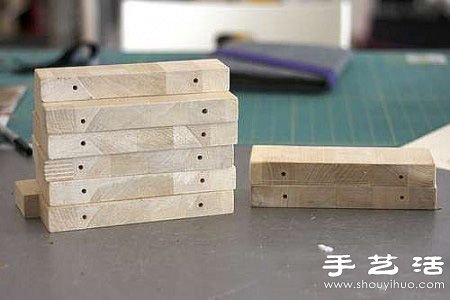 多余木地板废物利用制作时尚创意书架(图3)