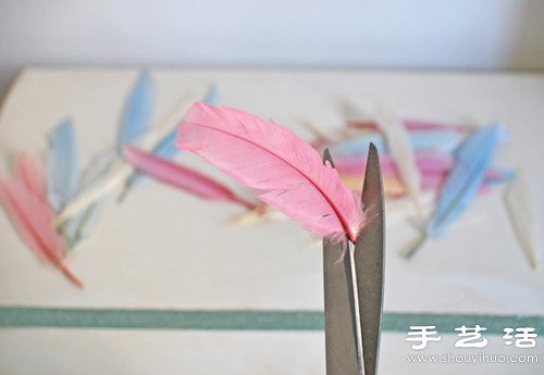 手工羽毛发饰/帽子制作图解教程(图3)