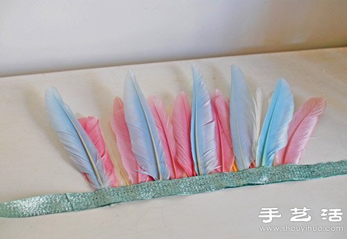 手工羽毛发饰/帽子制作图解教程(图7)