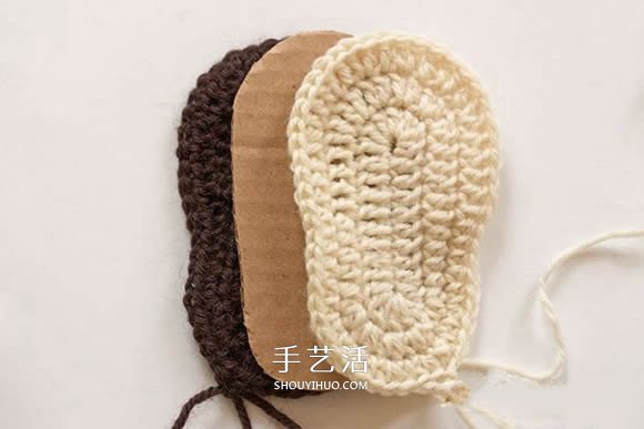 UGG风格宝宝鞋编织方法 钩针编织保暖婴儿鞋(图5) UGG风格宝宝鞋编织方法 钩针编织保暖婴儿鞋(图5)