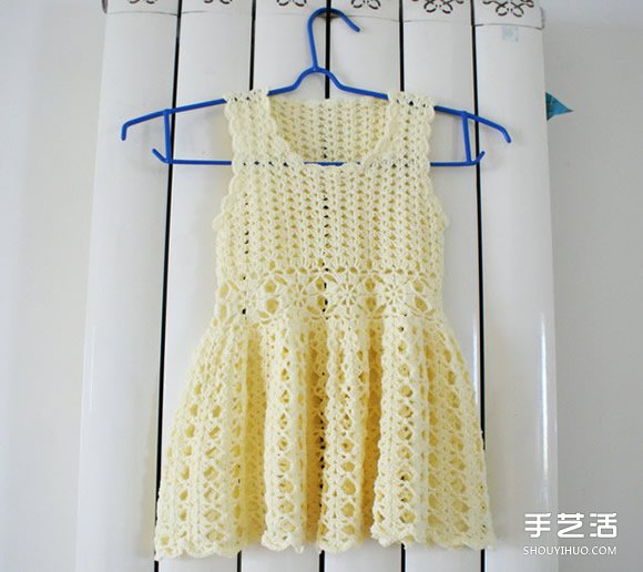 女宝宝公主裙的钩法 毛线公主裙的织法图解 - 诺云双维造物网