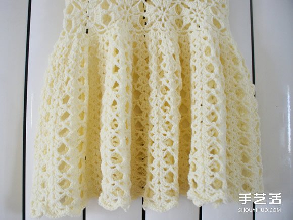 女宝宝公主裙的钩法 毛线公主裙的织法图解(图3) 女宝宝公主裙的钩法 毛线公主裙的织法图解(图3)