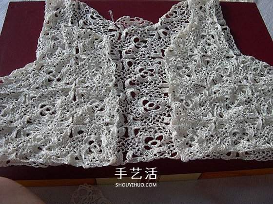 镂空披肩的钩织方法 钩针编织清凉披肩图解(图7)