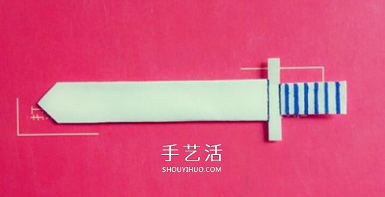 儿童折纸宝剑的图解 怎么折中国古代剑兵器 - 诺云双维造物网