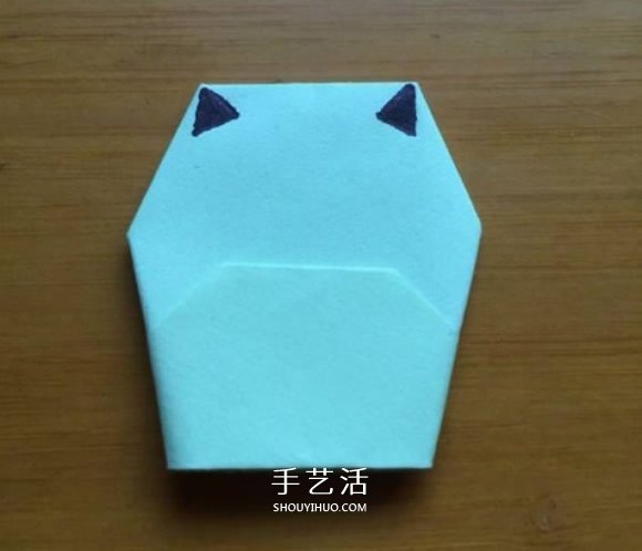 简单的小动物手偶折纸 做出可爱的猫咪手偶(图7)