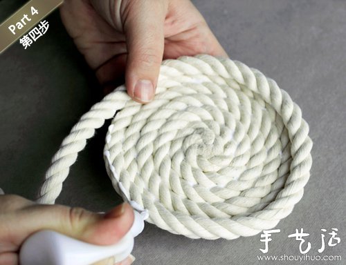 创意手工:编织绳手工DIY小清新花瓶(图3) 创意手工:编织绳手工DIY小清新花瓶(图3)