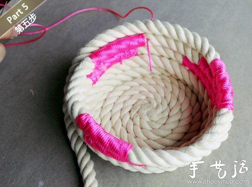 创意手工:编织绳手工DIY小清新花瓶(图4) 创意手工:编织绳手工DIY小清新花瓶(图4)