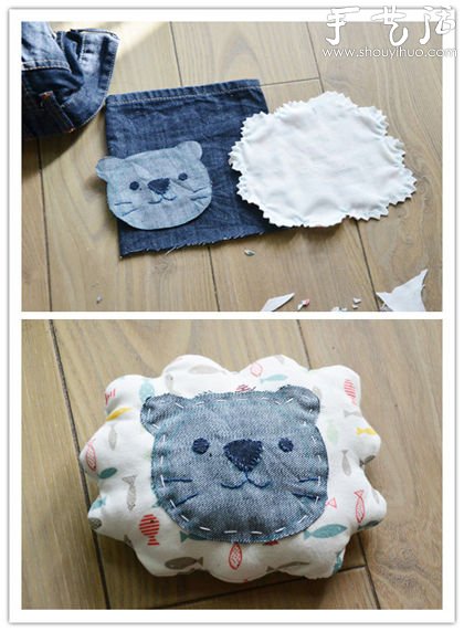 旧牛仔裤手工DIY“小狮子背包”(图4) 旧牛仔裤手工DIY“小狮子背包”(图4)