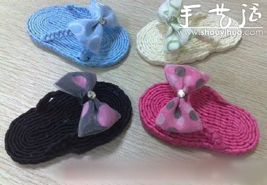 儿童拖鞋的手工编织教程 - 诺云双维造物网