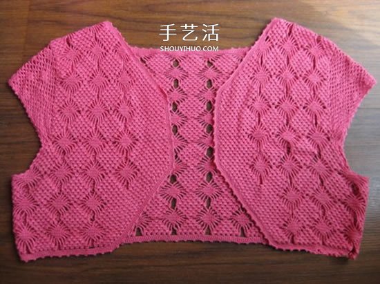毛线坎肩小外套编织方法 钩针编织百搭小坎肩(图2)