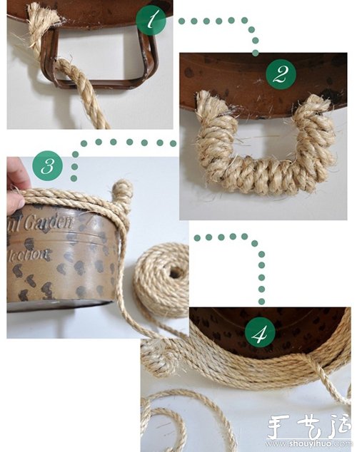 剑麻绳DIY漂亮的碗(图2)