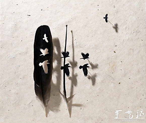 鸟儿羽毛艺术品手工制作(图4)
