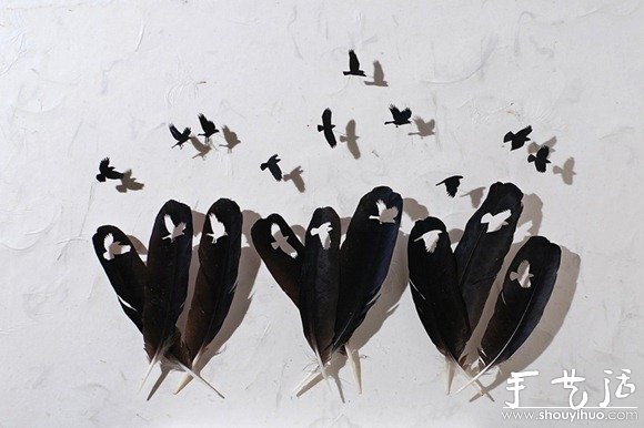 鸟儿羽毛艺术品手工制作(图1)
