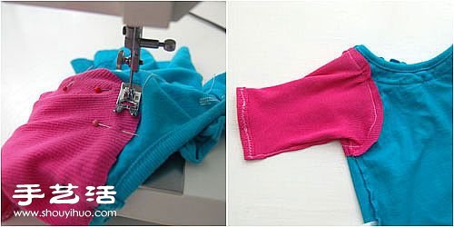 宝宝旧衣服改造教程 DIY简单的撞色宝宝衣(图6) 宝宝旧衣服改造教程 DIY简单的撞色宝宝衣(图6)