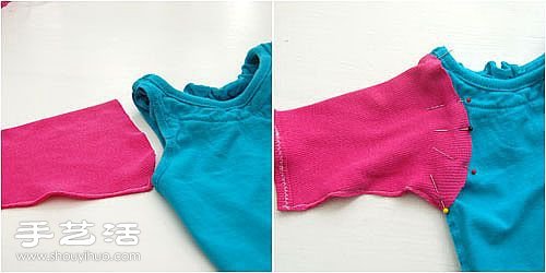 宝宝旧衣服改造教程 DIY简单的撞色宝宝衣(图5) 宝宝旧衣服改造教程 DIY简单的撞色宝宝衣(图5)