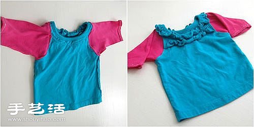 宝宝旧衣服改造教程 DIY简单的撞色宝宝衣(图7) 宝宝旧衣服改造教程 DIY简单的撞色宝宝衣(图7)