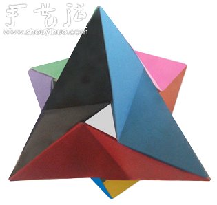 立体四面三角形折纸方法 - 诺云双维造物网