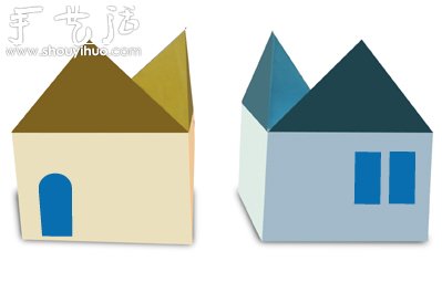 简易小房子折纸方法 - 诺云双维造物网
