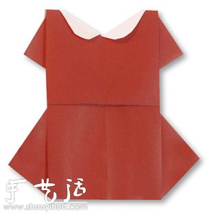 四款连衣裙手工折纸方法教程(图4)