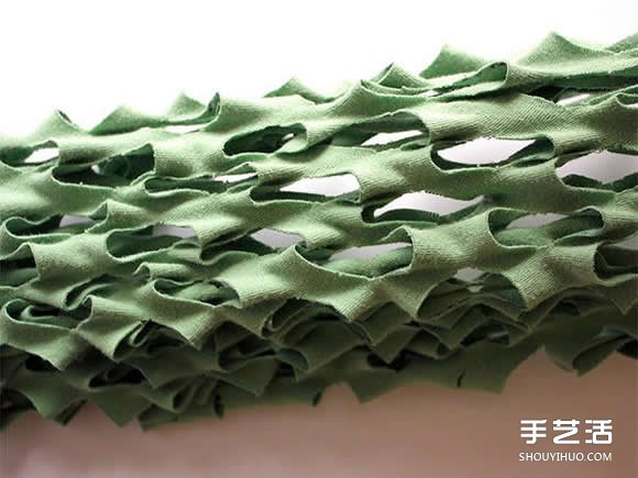 旧T恤改造网眼袋的方法 DIY网眼袋制作教程(图6) 旧T恤改造网眼袋的方法 DIY网眼袋制作教程(图6)