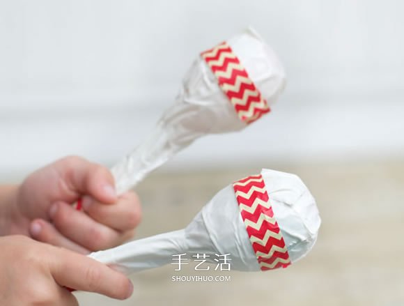 儿童废物利用DIY沙槌乐器玩具的制作方法(图5) 儿童废物利用DIY沙槌乐器玩具的制作方法(图5)