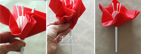 简单又漂亮餐巾纸花的做法(图2)
