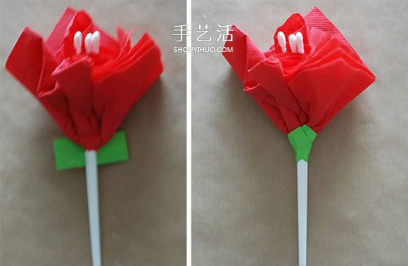 简单又漂亮餐巾纸花的做法(图3)