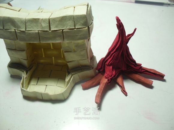手工篝火的折纸方法 怎么折纸火焰图解教程 - 诺云双维造物网