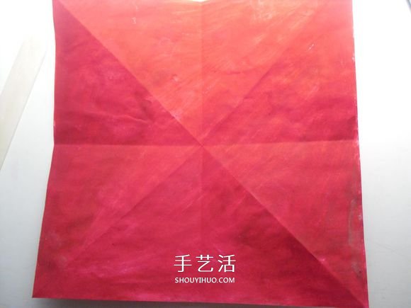 手工篝火的折纸方法 怎么折纸火焰图解教程(图6)